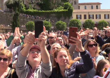 Grande folla per Matteo Salvini a Cantù