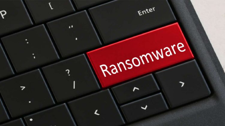 La scritta Ransomware su una tastiera