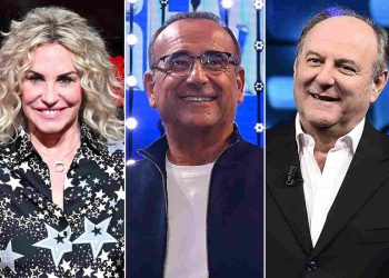 Antonella Clerici, Carlo Conti e Gerry Scotti