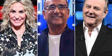 Antonella Clerici, Carlo Conti e Gerry Scotti