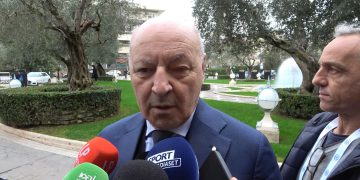 Il presidente dell'Inter, Giuseppe 'Beppe' Marotta