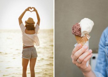 Shorts da donna e cono gelato