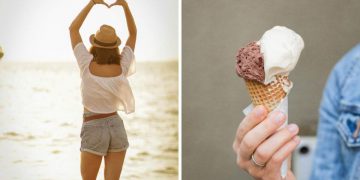 Shorts da donna e cono gelato