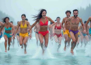 Nuovo record mondiale: i nuotatori in acqua fredda della Repubblica Ceca battono il primato del tuffo con gli orsi polari