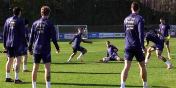 Un allenamento della nazionale italiano da Luciano Spalletti