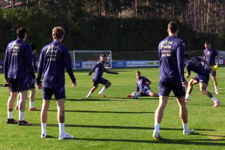 Un allenamento della nazionale italiano da Luciano Spalletti
