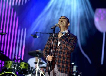 Elio durante un concertone del primo maggio