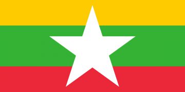 La bandiera del Myanmar