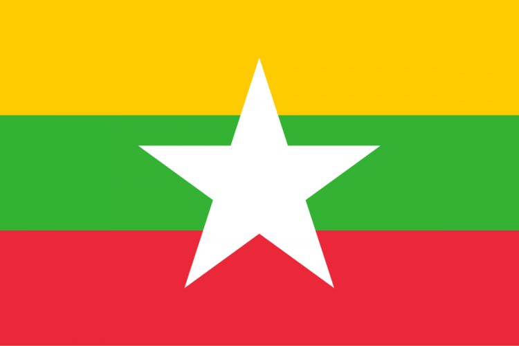 La bandiera del Myanmar
