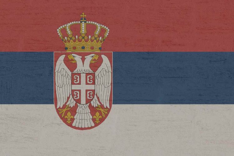 La bandiera della Serbia