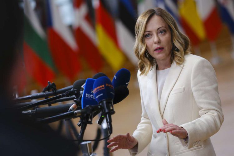 La premier Giorgia Meloni