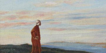 L'opera "Dante in esilio" di Cristiano Banti