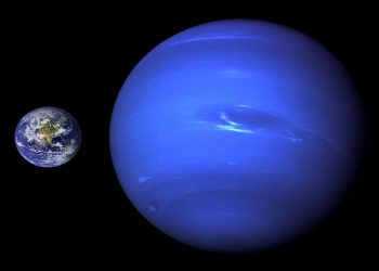 Un confronto tra le dimensioni della Terra e quelle di Nettuno