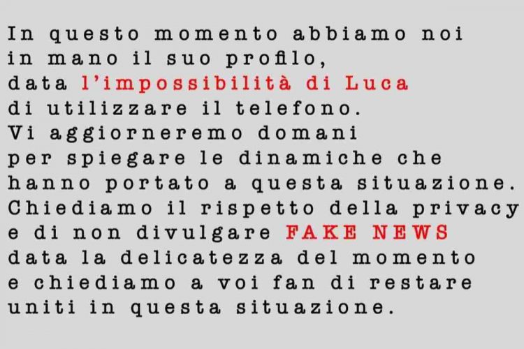 Un post sul proflo di LDA manda i fan nel panico