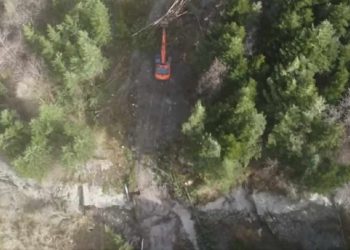 Frana nell'Appennino modenese