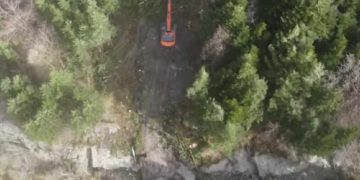 Frana nell'Appennino modenese