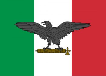 La bandiera della Repubblica Sociale Italiana