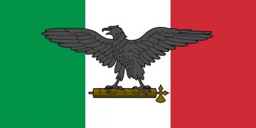 La bandiera della Repubblica Sociale Italiana