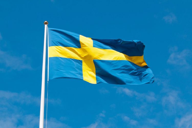 La bandiera della Svezia