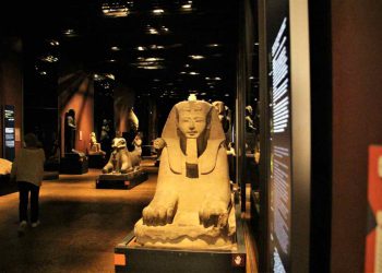 L'interno del museo egizio di Torino