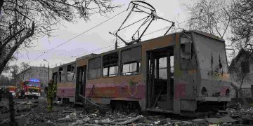 Macerie a Zaporizhzhia dopo un raid russo