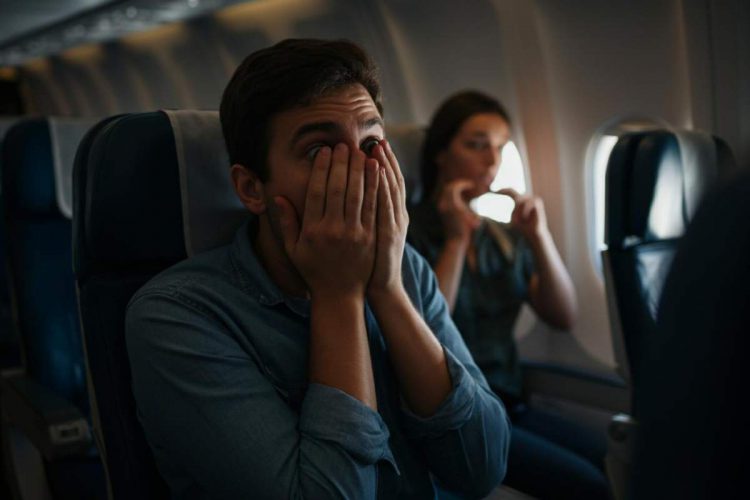 Persona che ha paura di volare