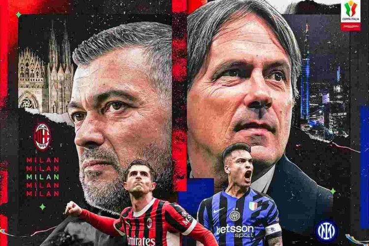 Semifinale di Coppa Italia tra Milan e Inter