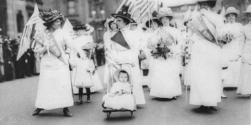 Una protesta femminista nel 1912