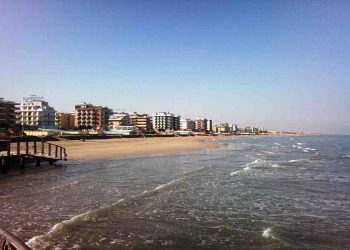 Una spiaggia di Riccione