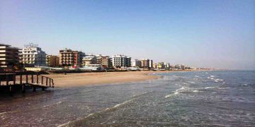 Una spiaggia di Riccione