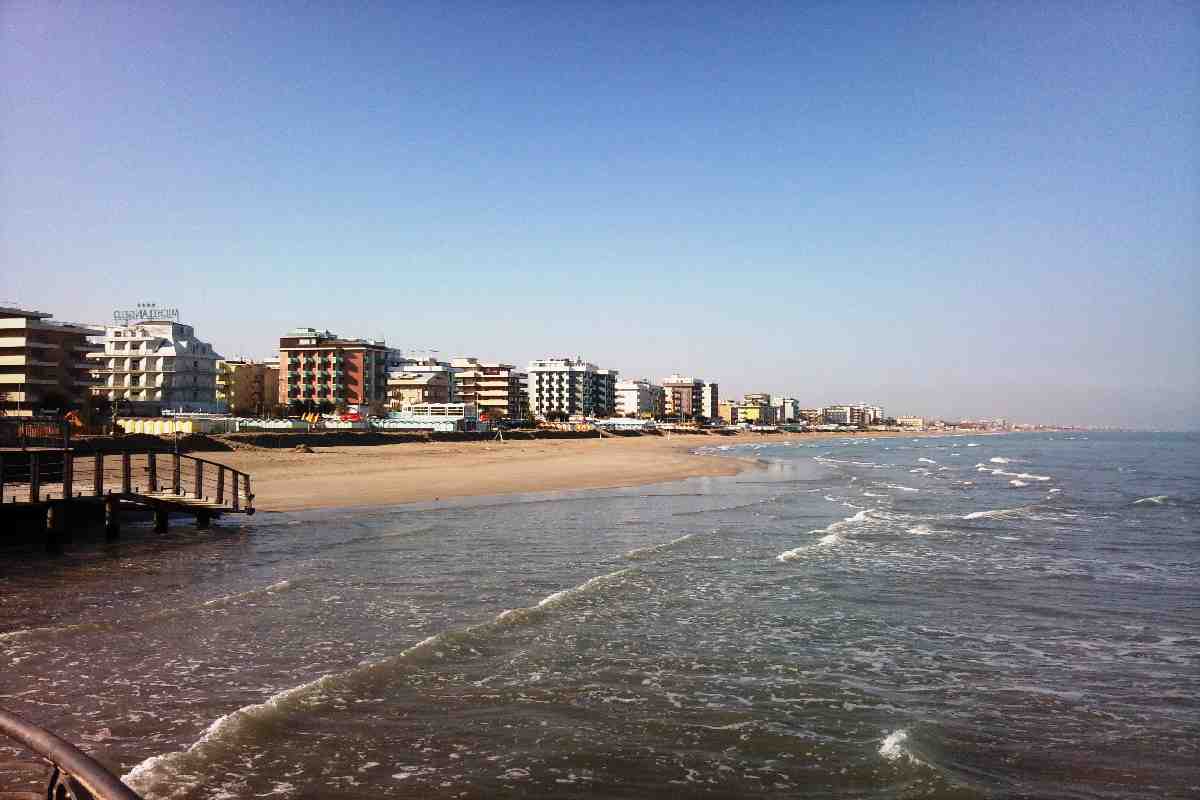 Una spiaggia di Riccione