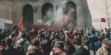 Un'immagine generica di una protesta