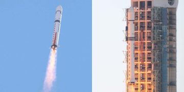 Il lancio di un razzo Lunga Marcia 2D