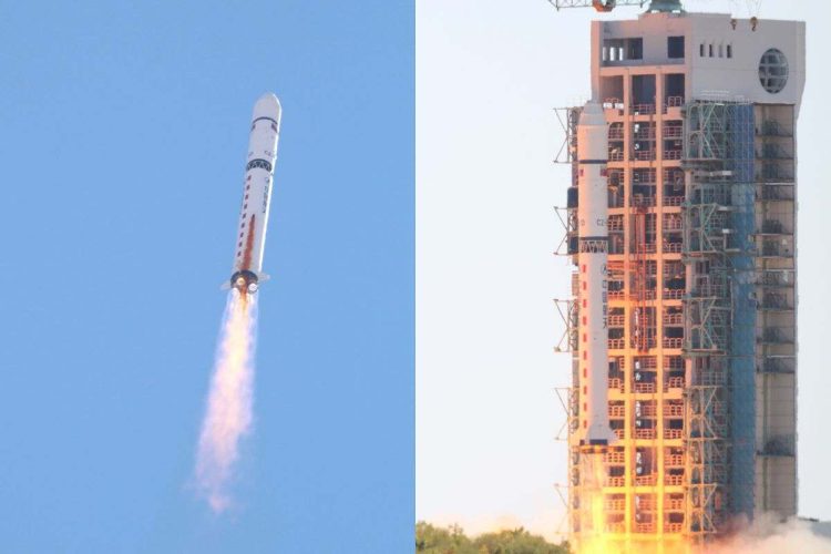 Il lancio di un razzo Lunga Marcia 2D