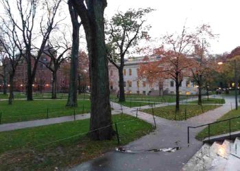 L'esterno dell'università di Harvard