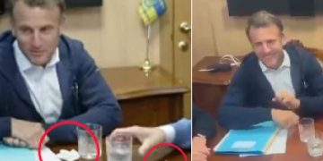 Macron nasconde un sacchetto di cocaina