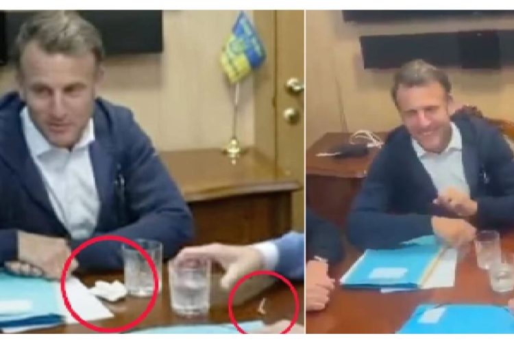 Macron nasconde un sacchetto di cocaina