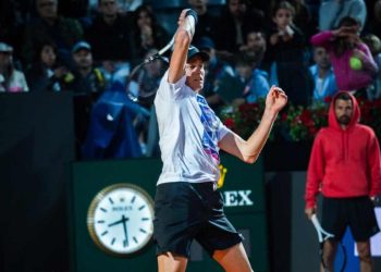 Sinner allenamento a Roma