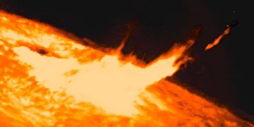 Un brillamento solare