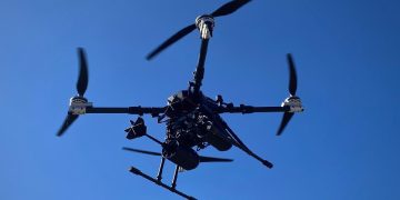 Un drone usato per scopi militari