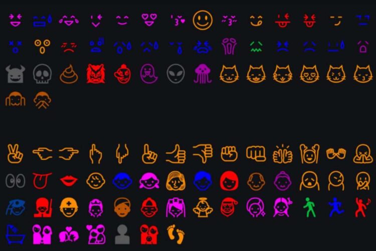 Alcune delle emoji di NTT Docomo