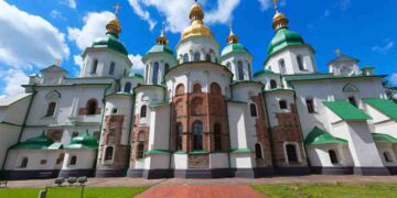 Danni alla cattedrale di Santa Sofia a Kiev
