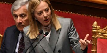 Giorgia Meloni in Senato