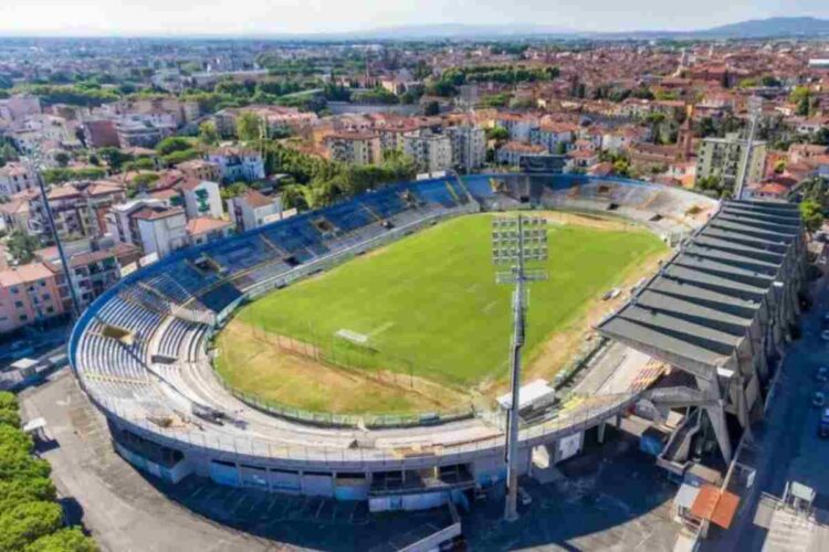 Lavori allo stadio del Pisa