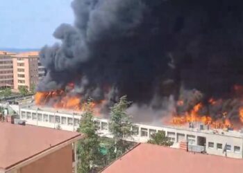 L'incendio all'università della Tuscia