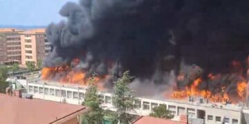 L'incendio all'università della Tuscia