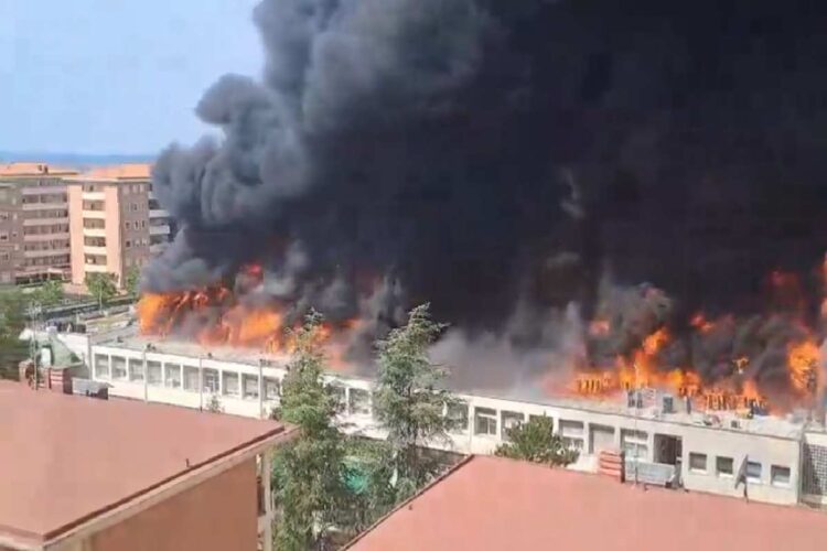 L'incendio all'università della Tuscia