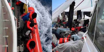 Migranti a bordo della Sea Eye 5