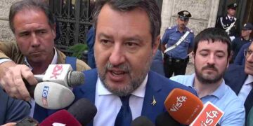 Salvini in aula per il processo contro Saviano