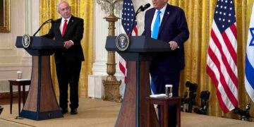 Trump e il primo ministro di Israele Netanyahu